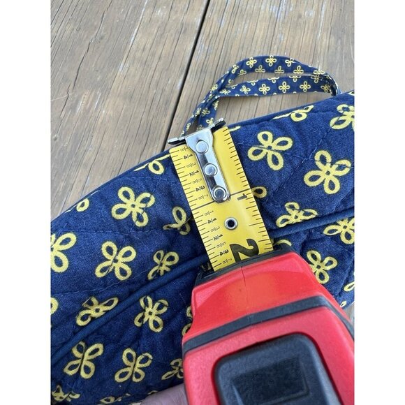 Vera Bradley yellow blue floral Michigan Wolverines triple zip crossbody bag - Picture 13 of 14